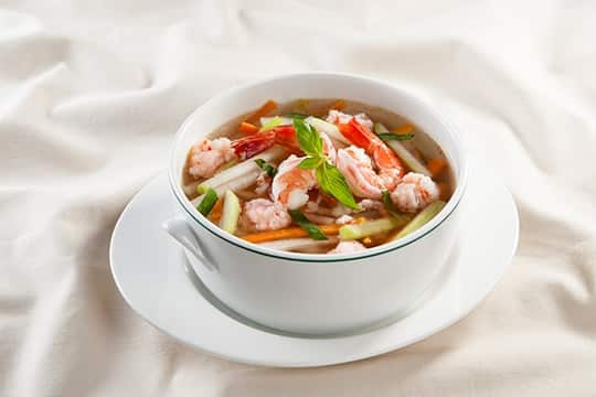 Canh củ quả nấu tôm