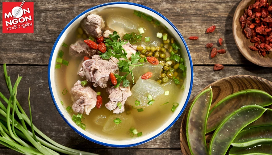 canh sườn nha đam