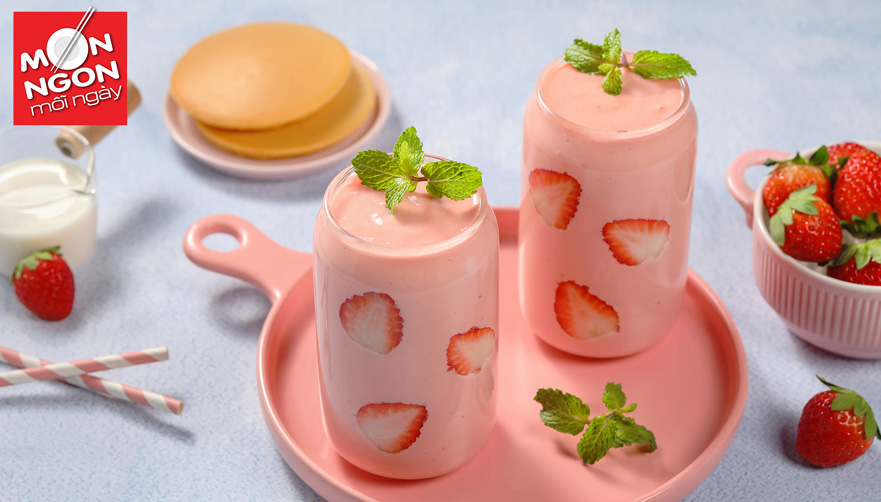 Smoothies trà sữa dâu