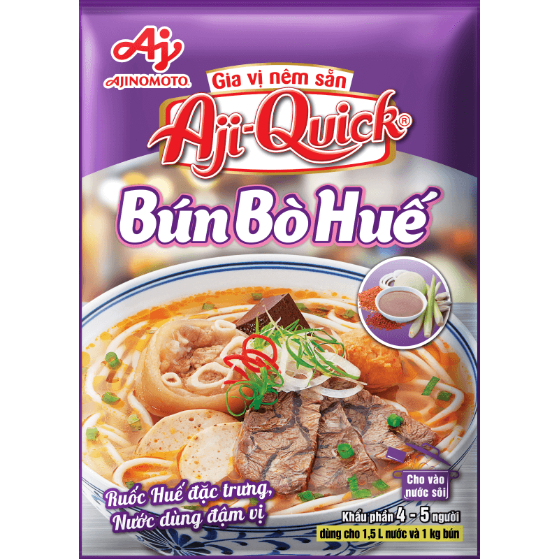 Gia vị nêm sẵn Aji-Quick® Bún Bò Huế