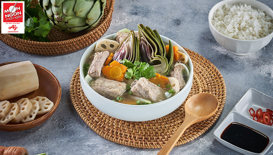 CANH SƯỜN CỦ SEN A-TI-SÔ